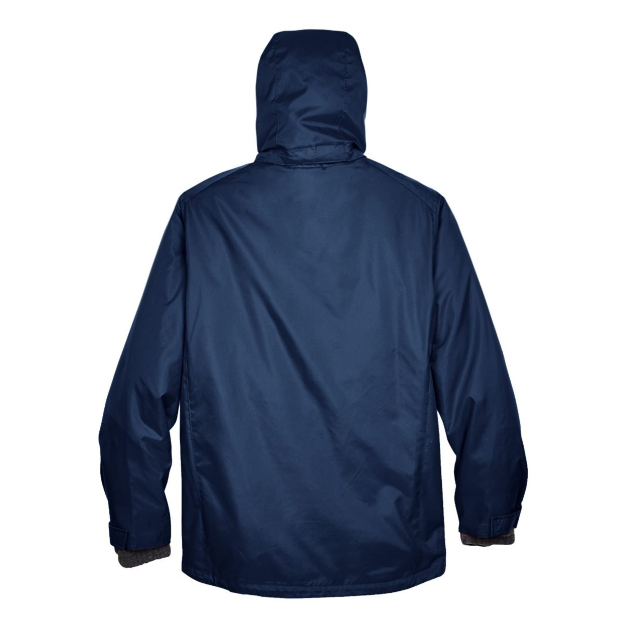 Midnight navy hybrid coat on a white background
