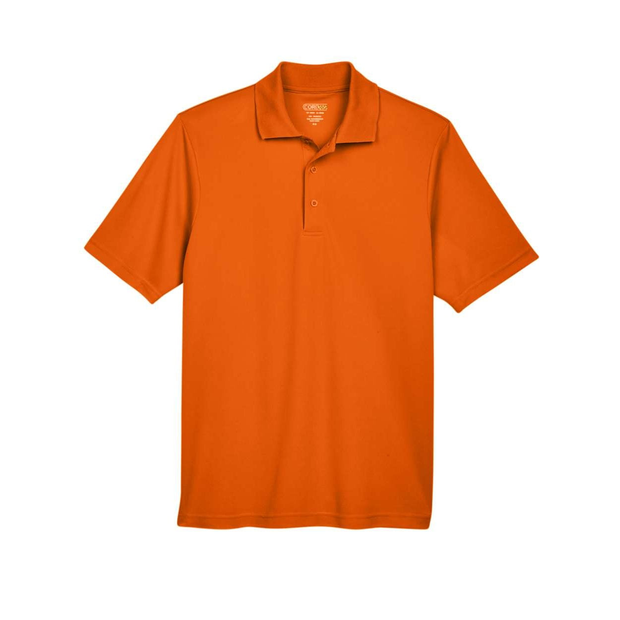 Campus orange polo shirt on a white background