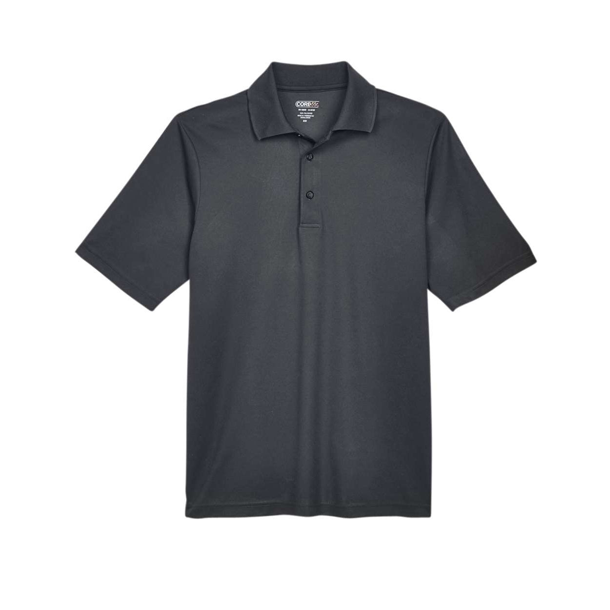 Carbon grey polo shirt on a white background
