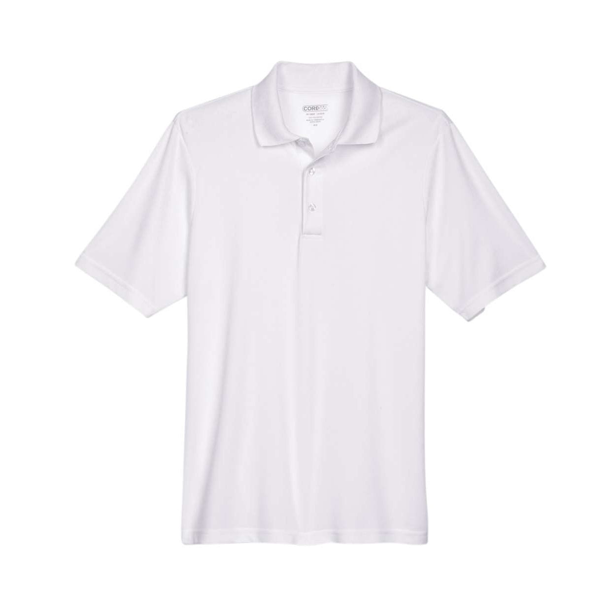 White polo shirt on a white background