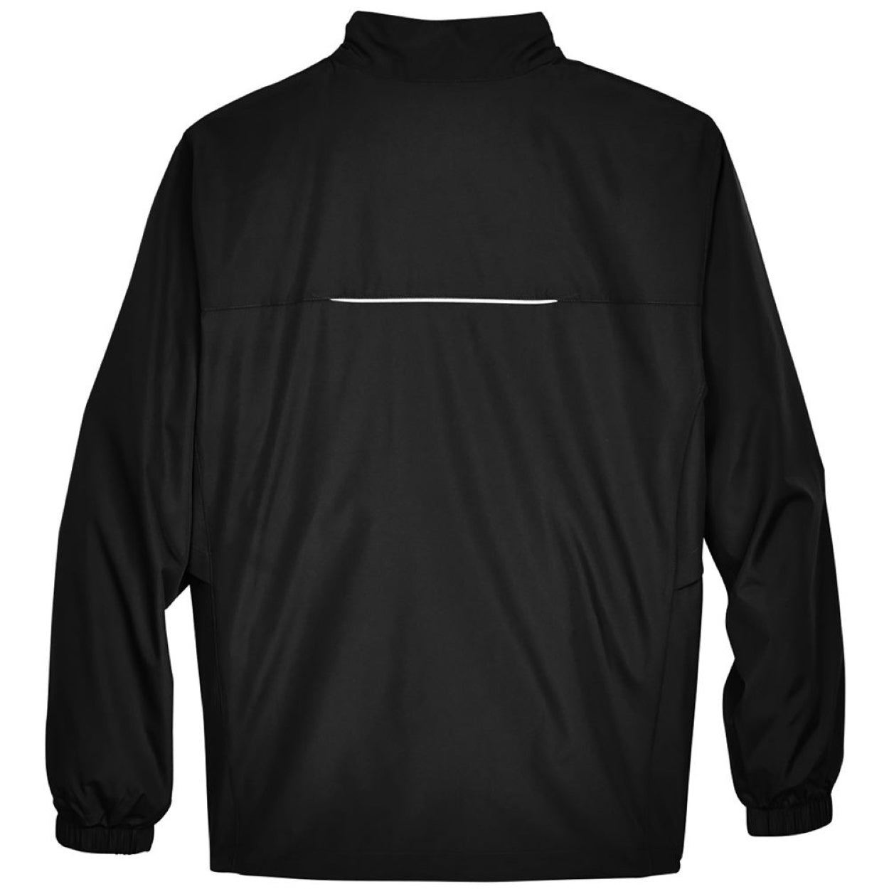 Black windbreaker on a white background