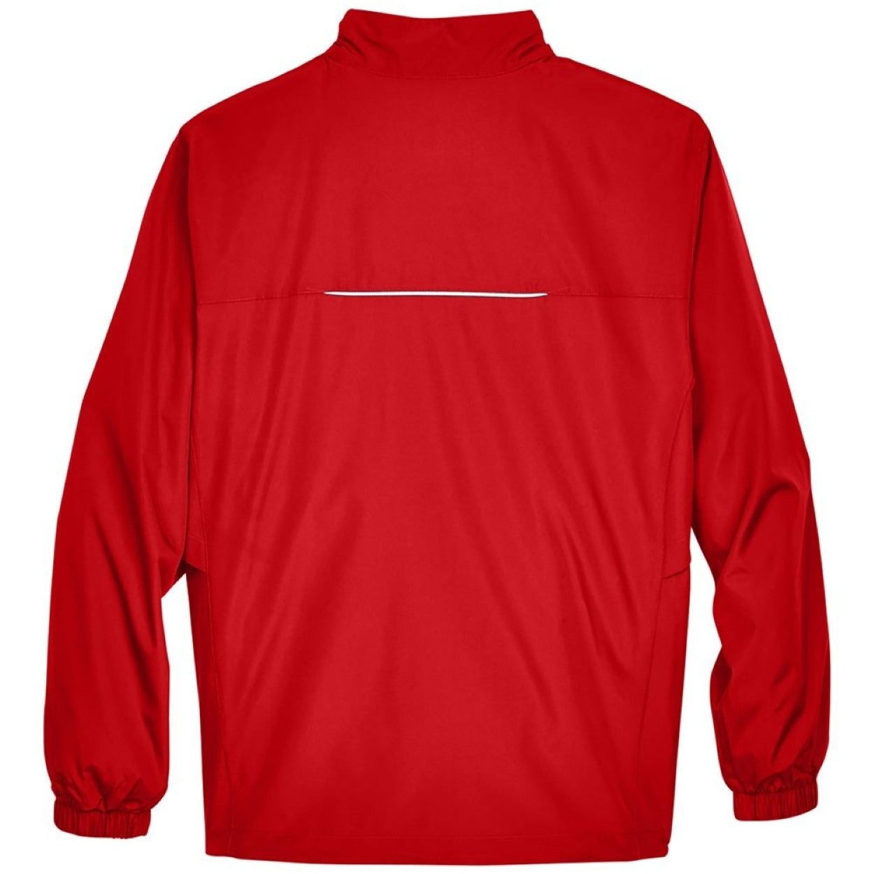 Classic red windbreaker on a white background