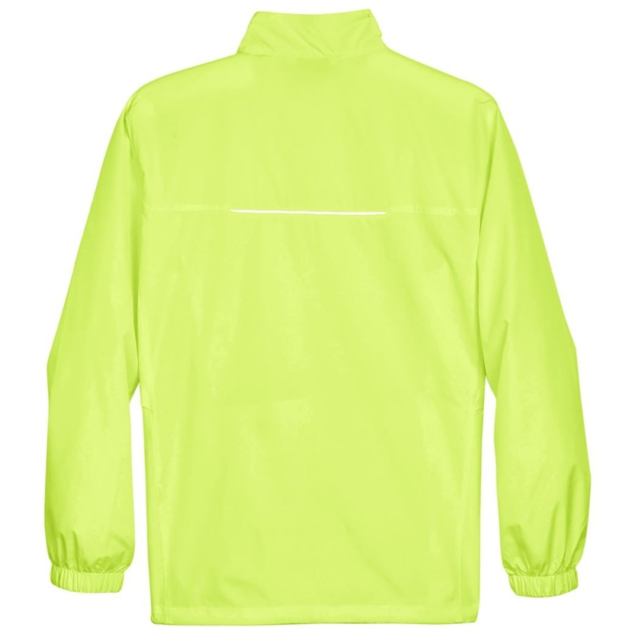 Safety yellow windbreaker on a white background