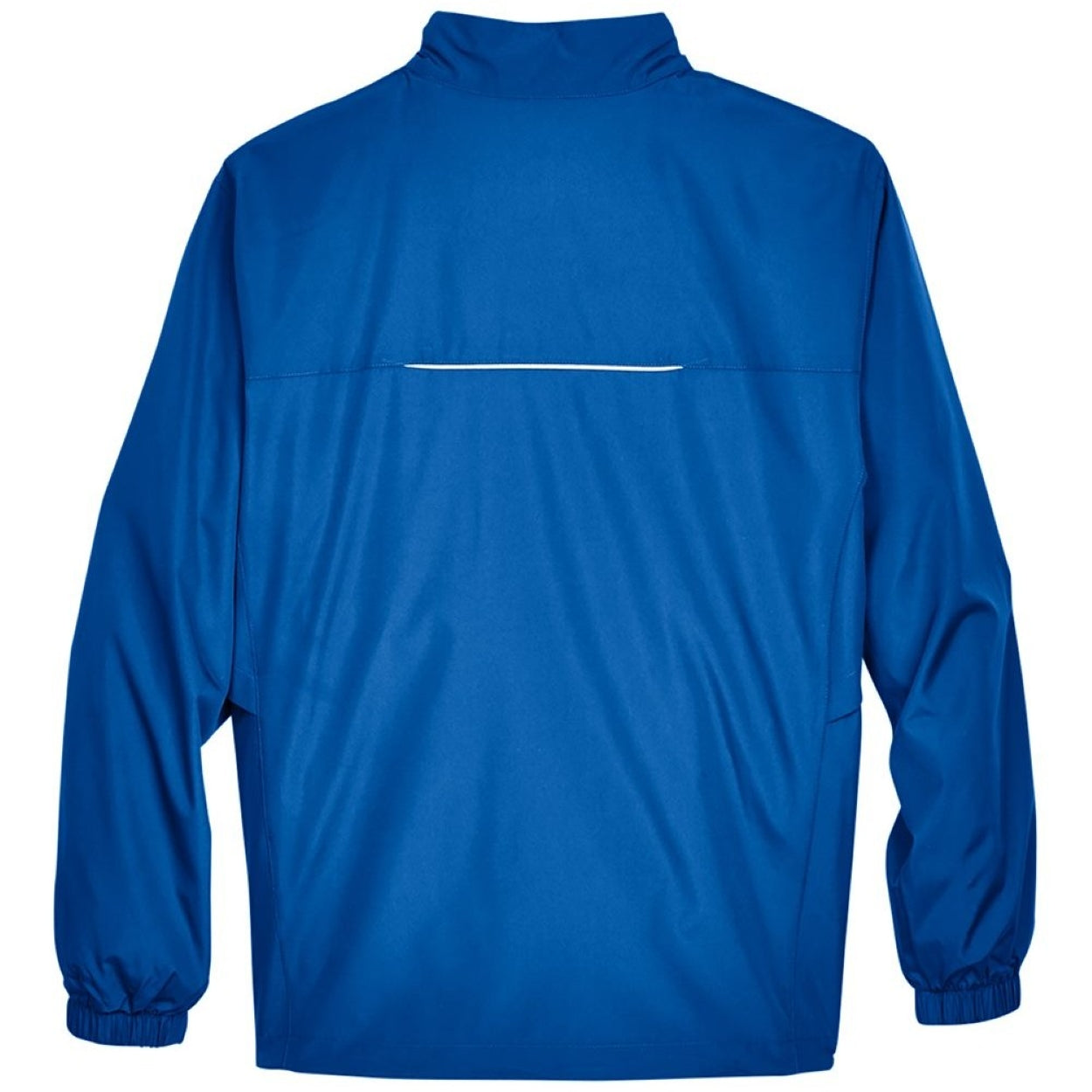 True royal blue windbreaker on a white background