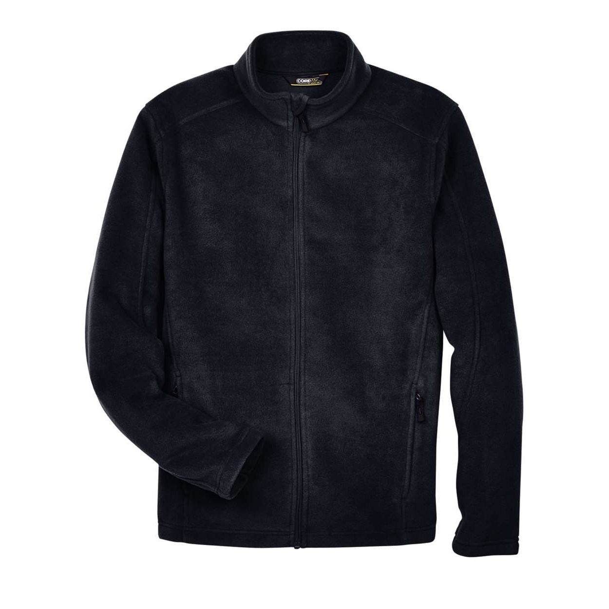 Black polar jacket on a white background