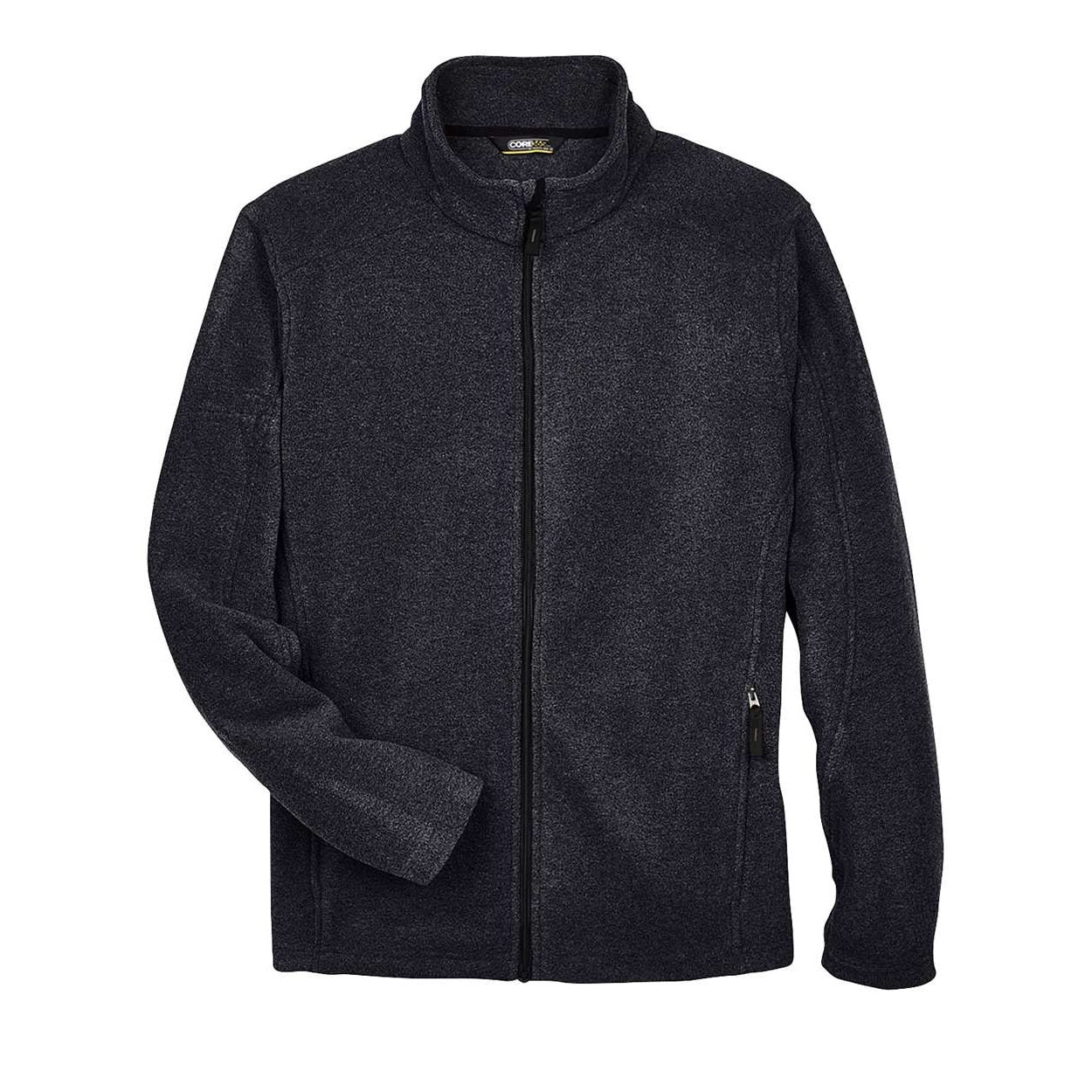 Heather charcoal polar jacket on a white background