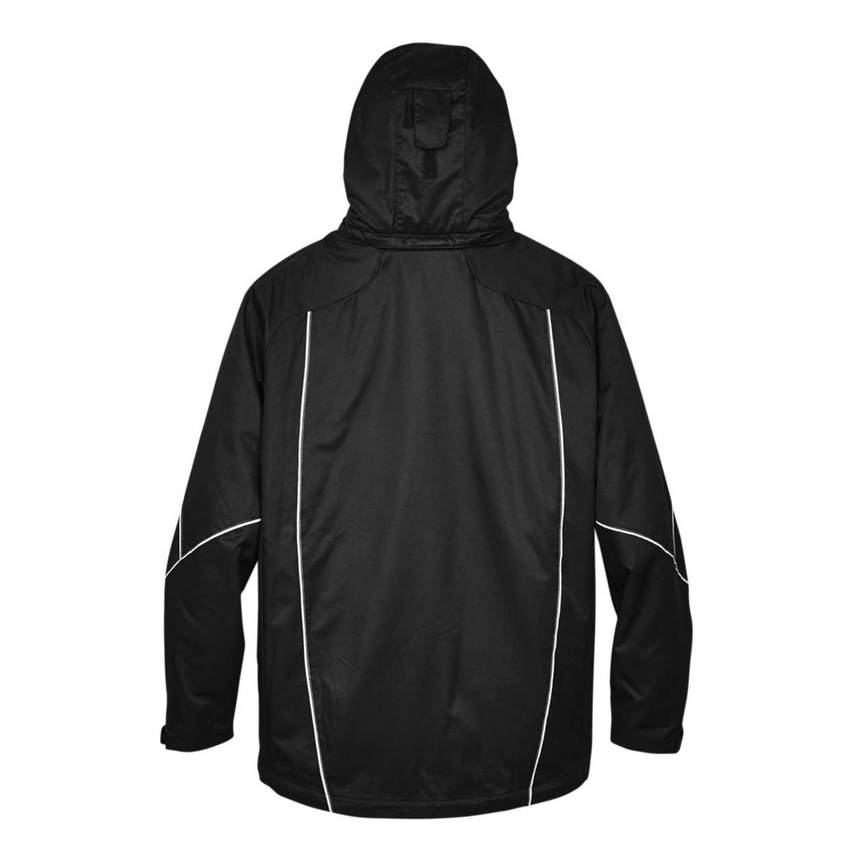 Black hybrid coat on a white background