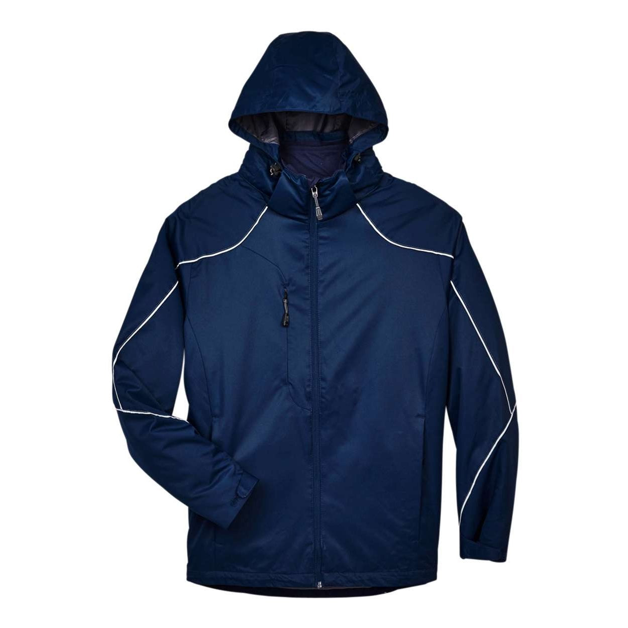 Night blue hybrid coat on a white background