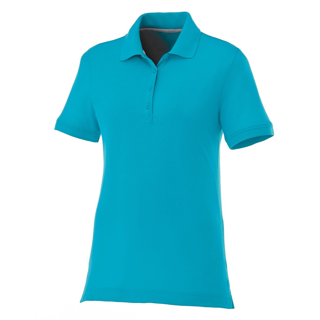 Aspen blue polo shirt on a white background