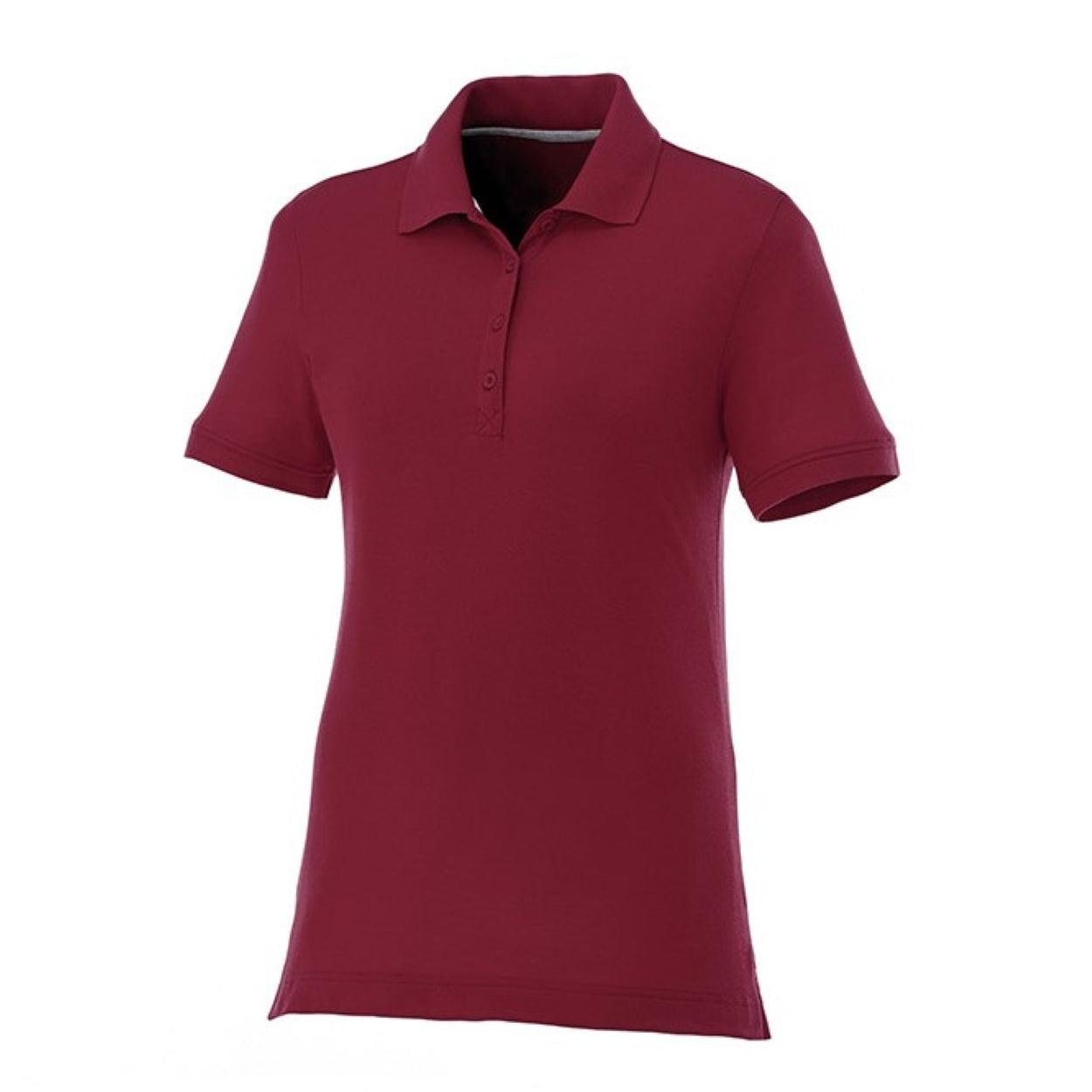 Maroon polo shirt on a white background