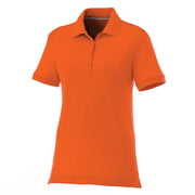Orange polo shirt on a white background