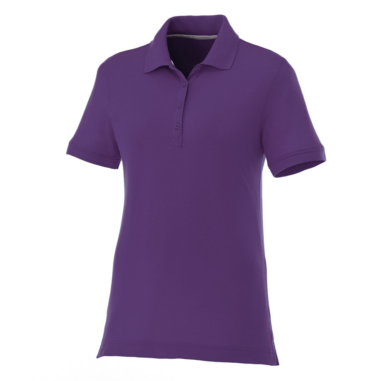 Purple polo shirt on a white background