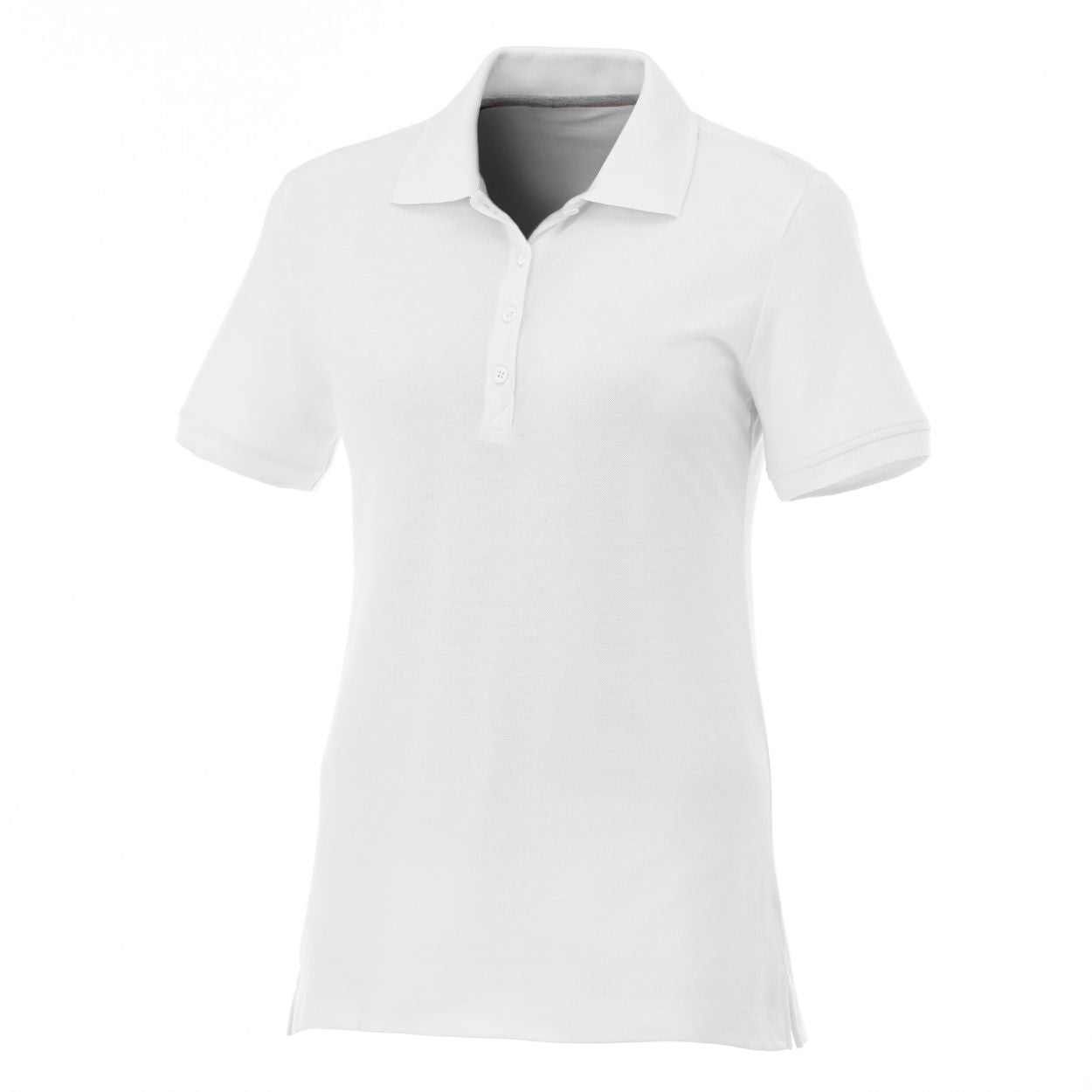 White polo shirt on a white background