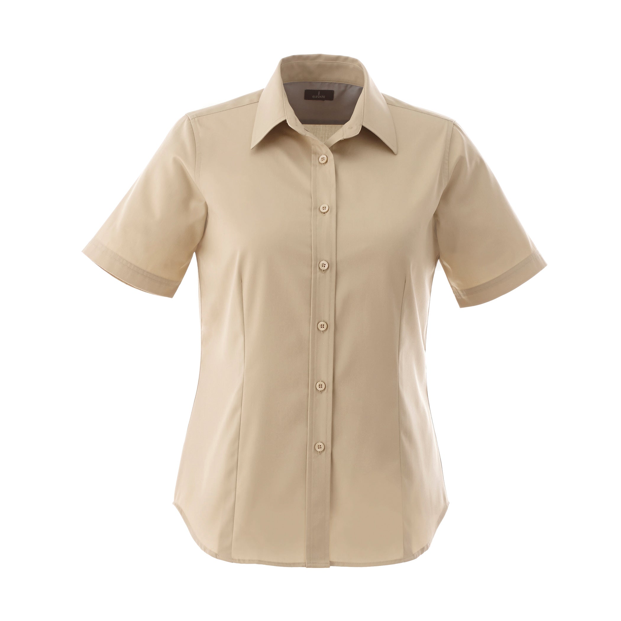Desert khaki shirt on a white background
