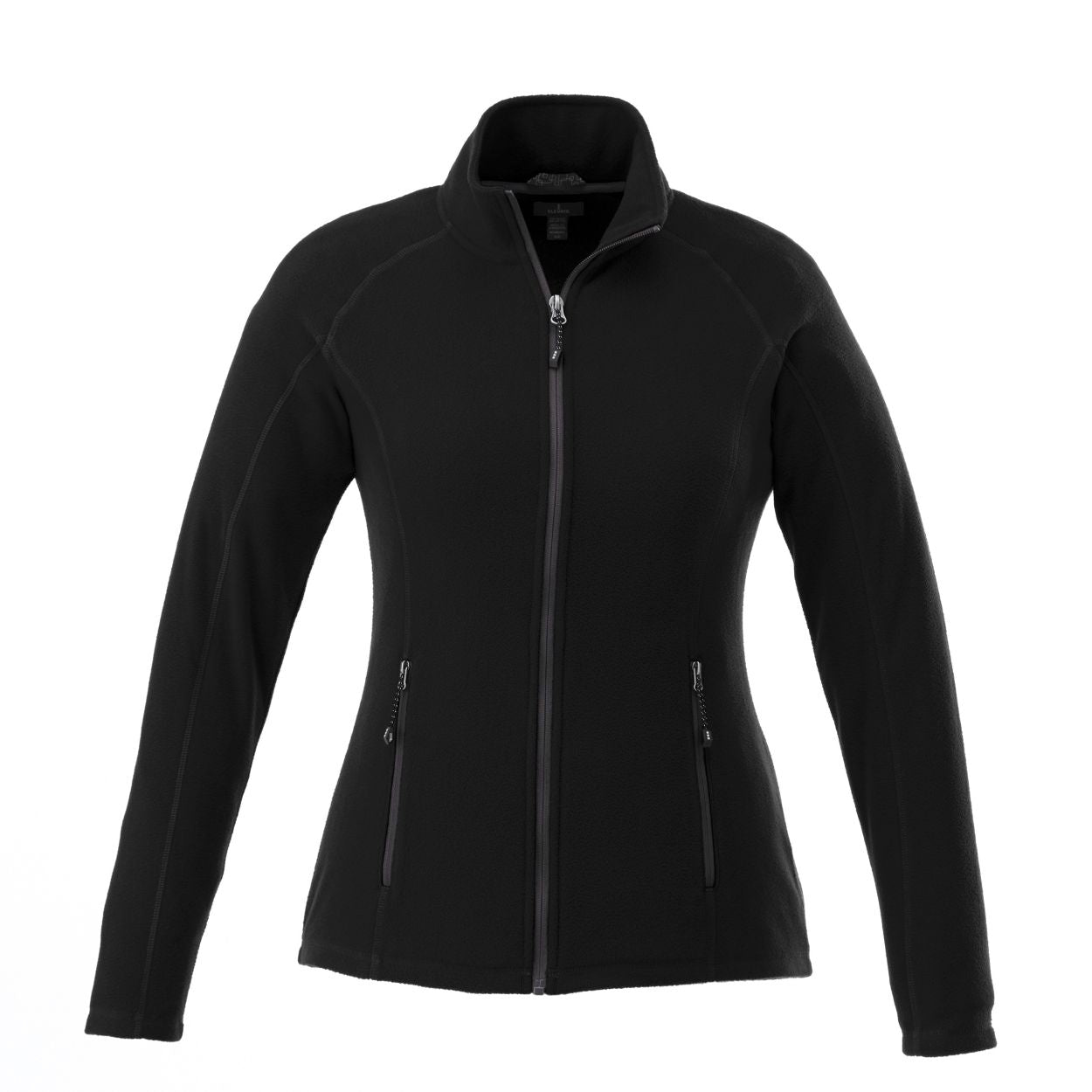 Black polar jacket on a white background