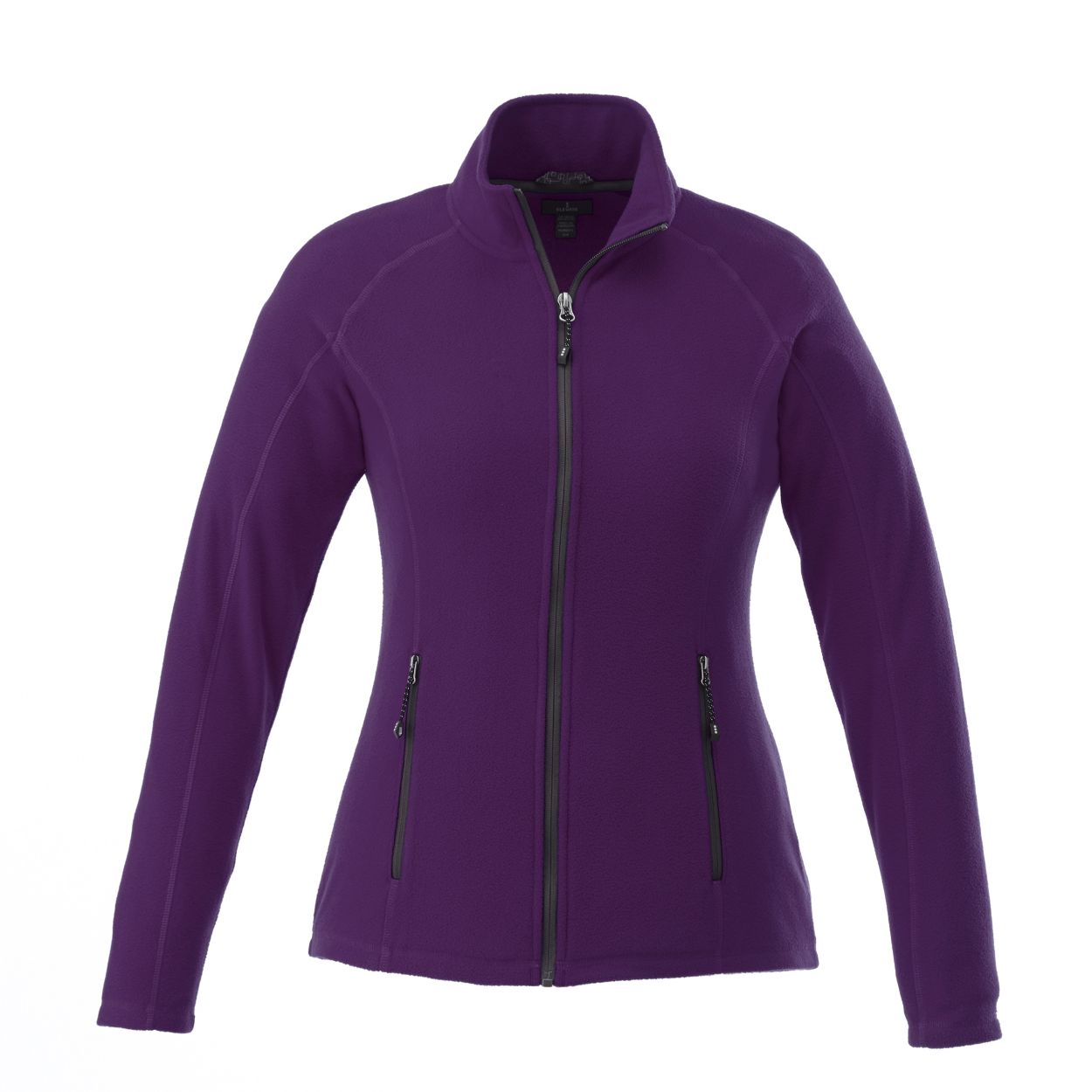 Dark plum purple polar jacket on a white background
