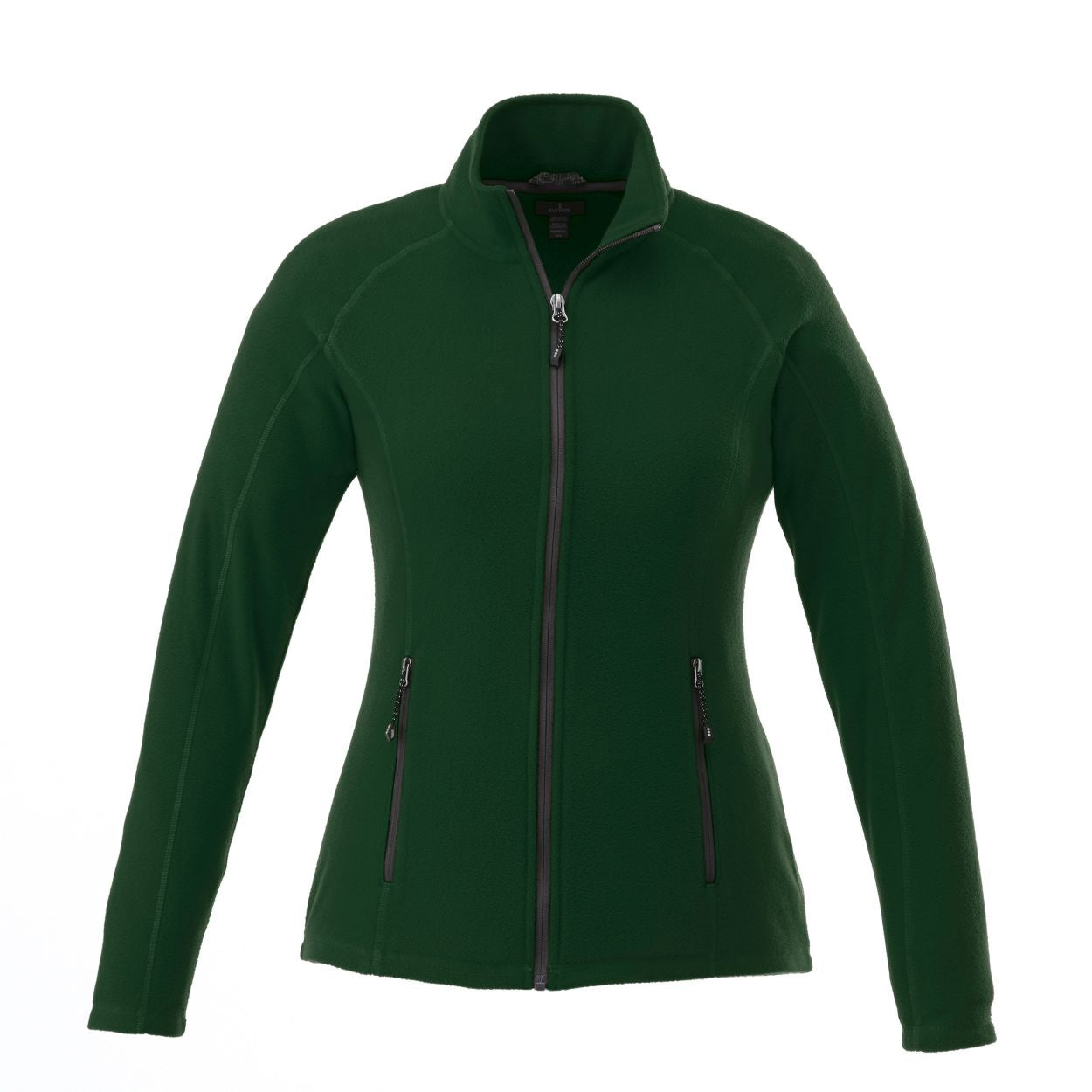 Forest green polar jacket on a white background