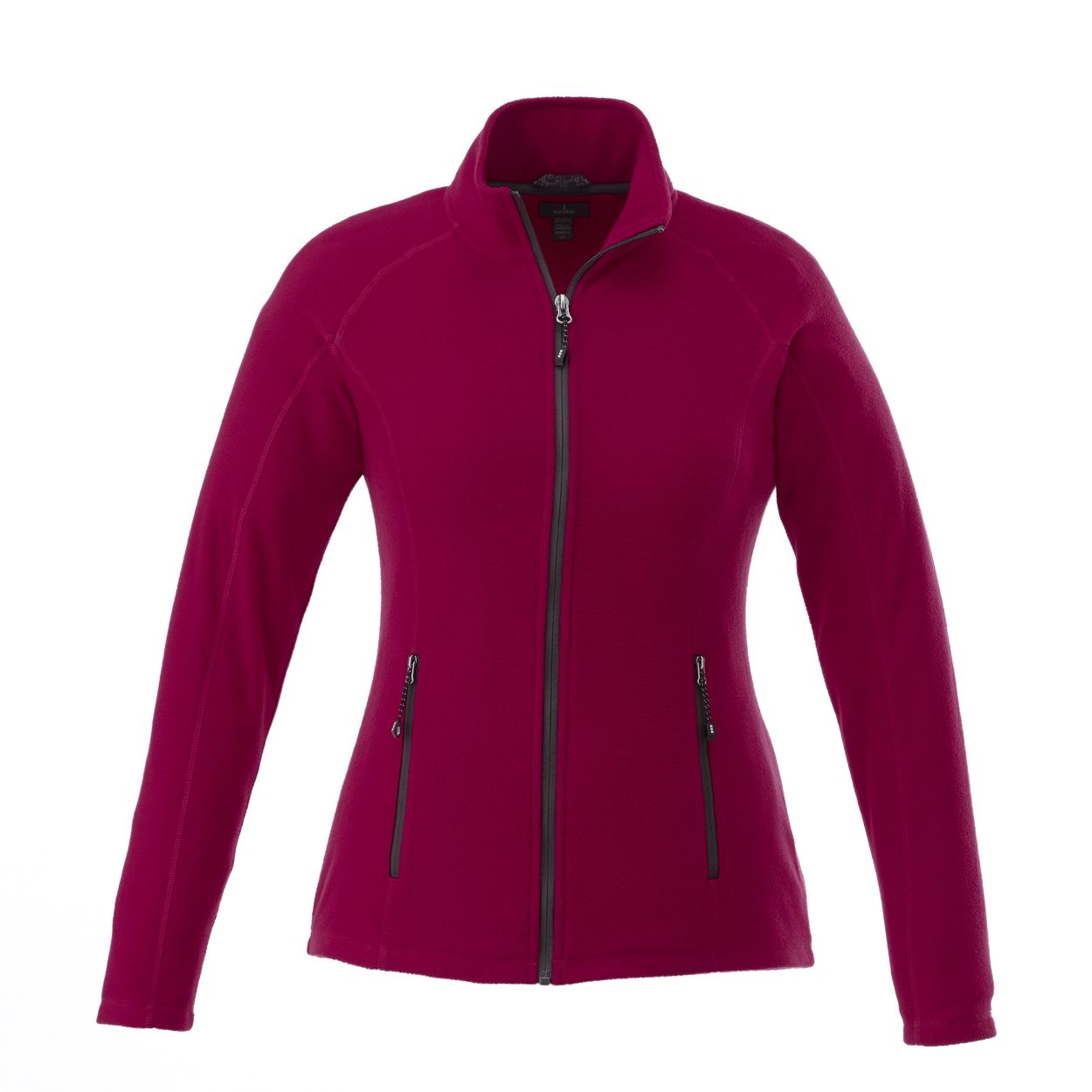 Maroon polar jacket on a white background