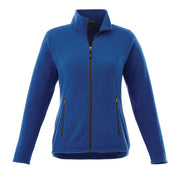 New royal blue polar jacket on a white background