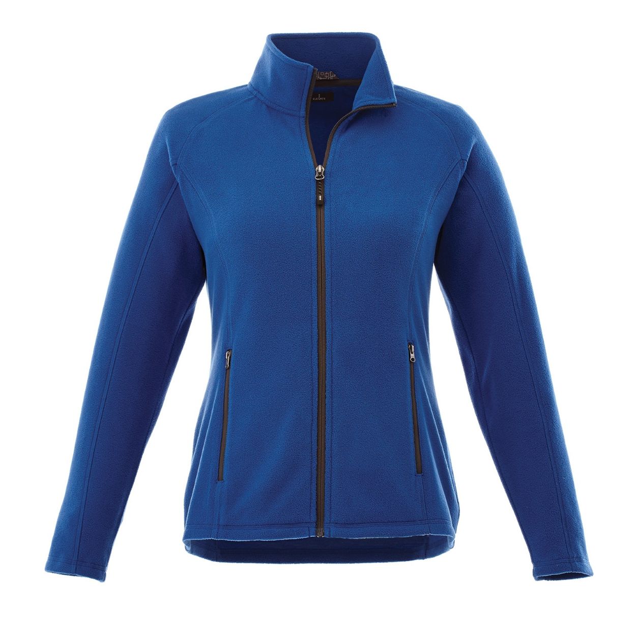 New royal blue polar jacket on a white background