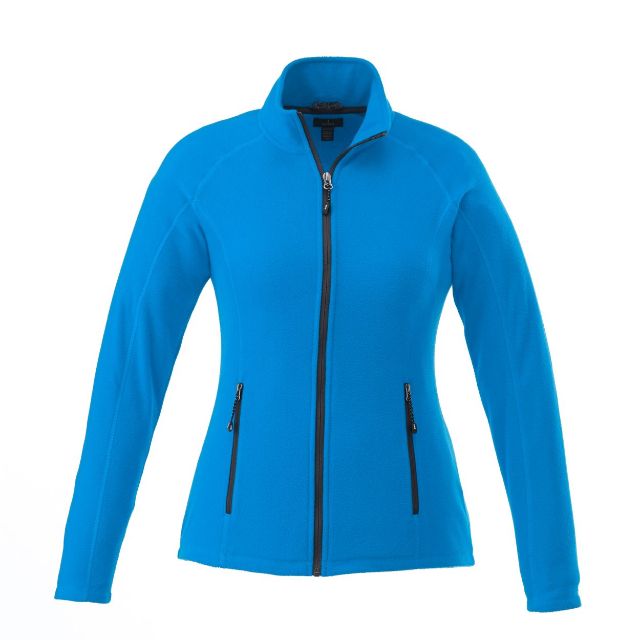 Olympic blue polar jacket on a white background