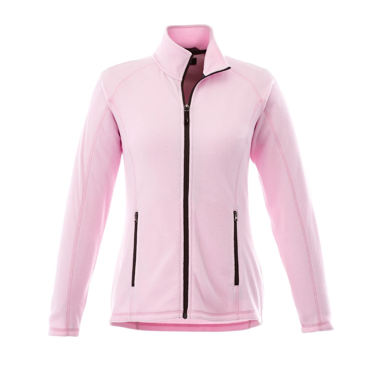 Pink zircon polar jacket on a white background