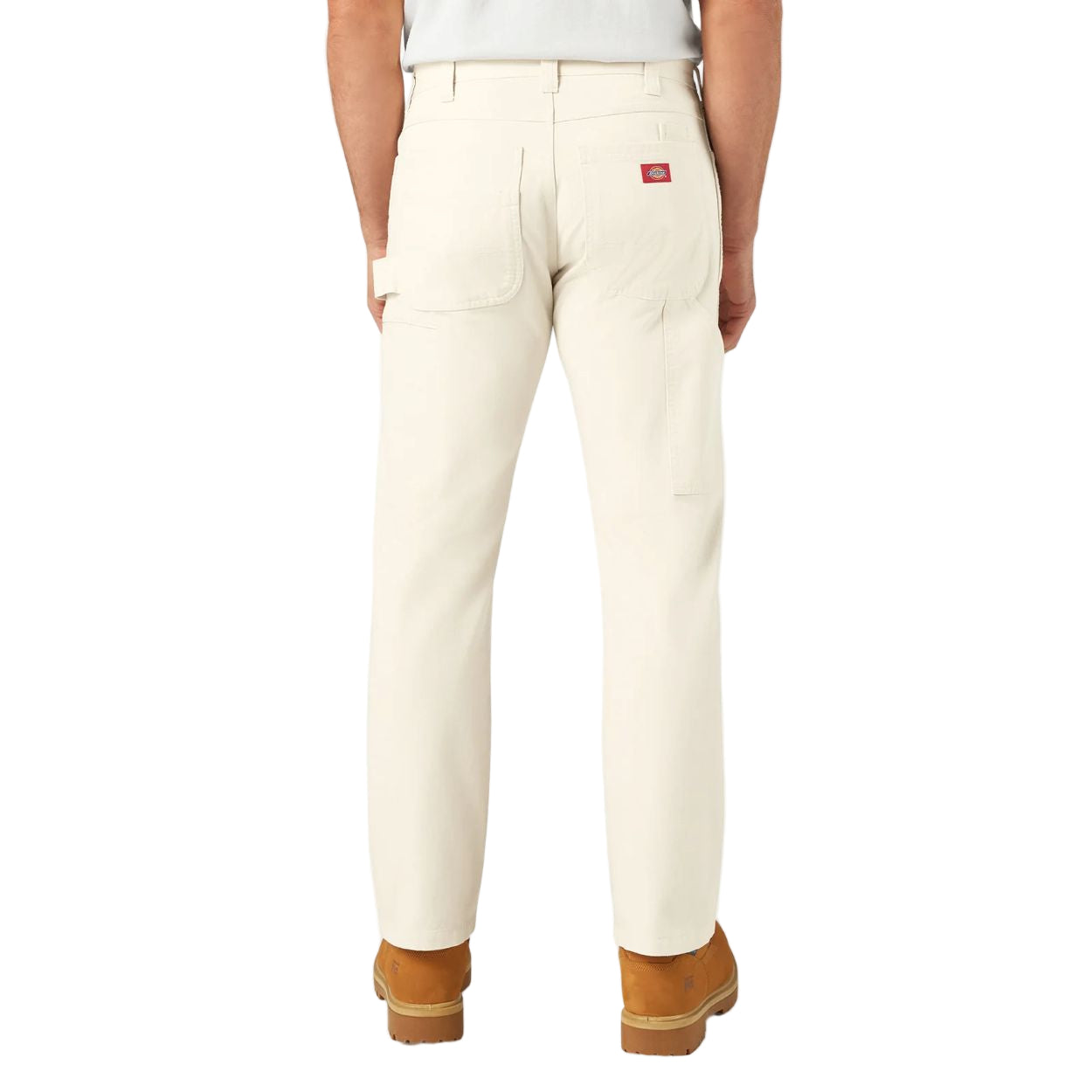 Natural beige pants on a white background