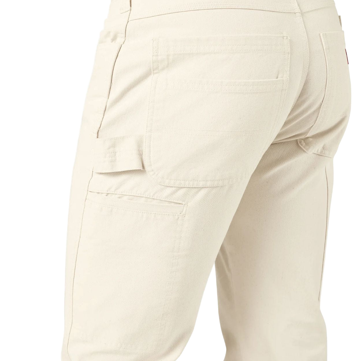 Natural beige pants on a white background