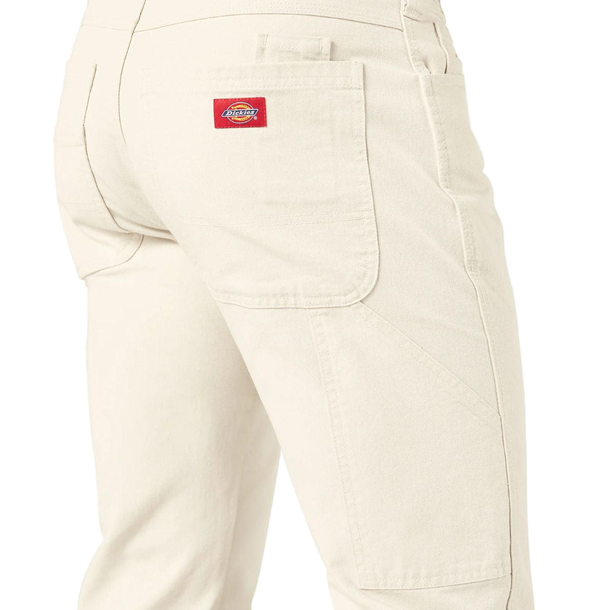 Natural beige pants on a white background