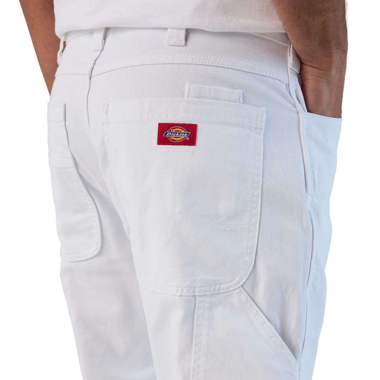 White pants on a white background