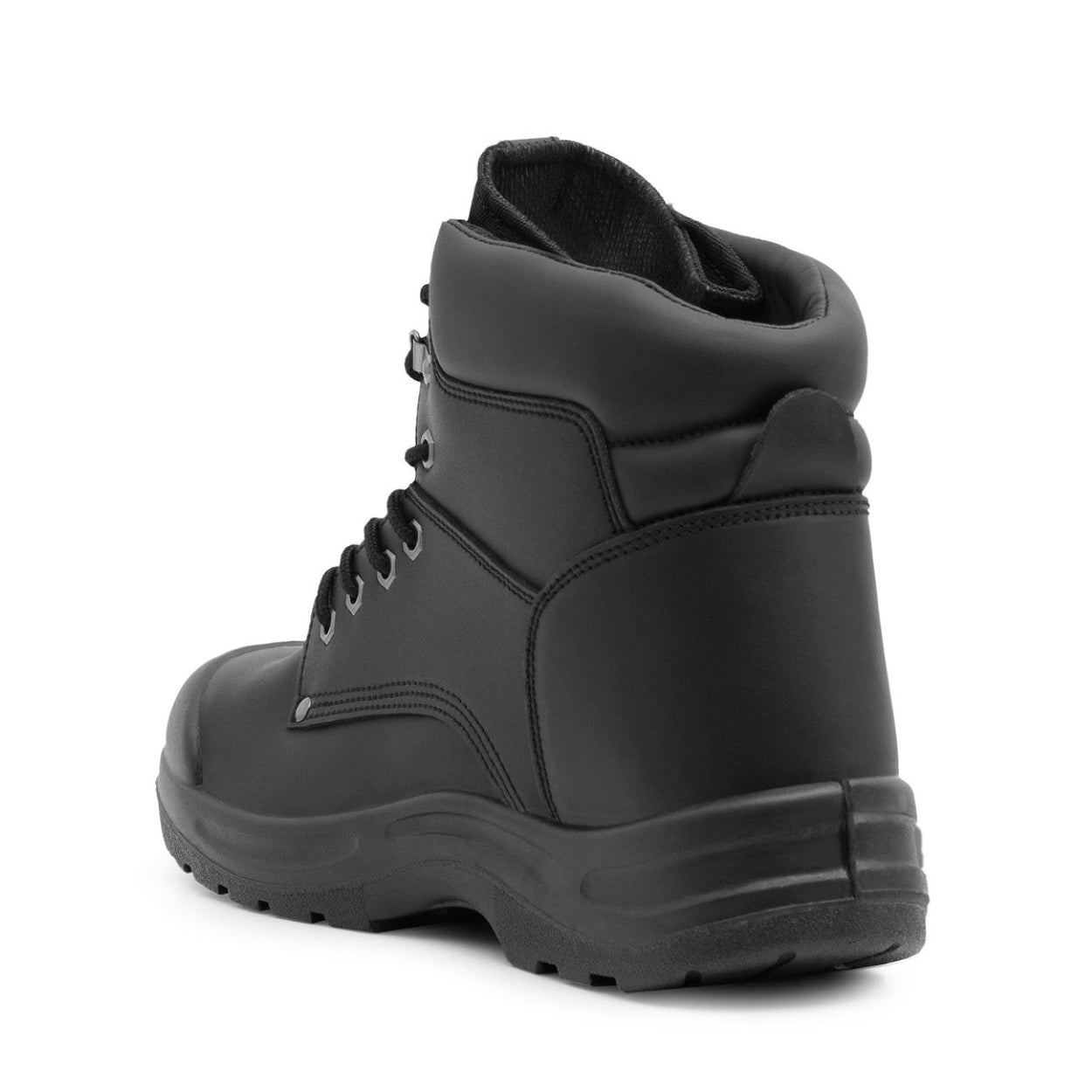 Black boot on a white background
