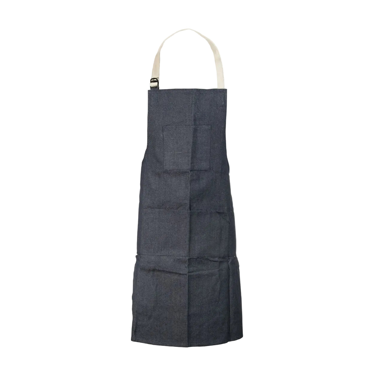 Denim apron on a white background