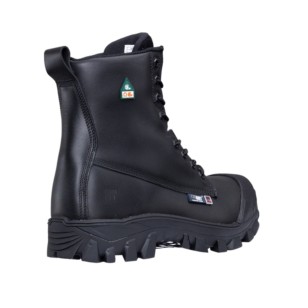 Black boot on a white background