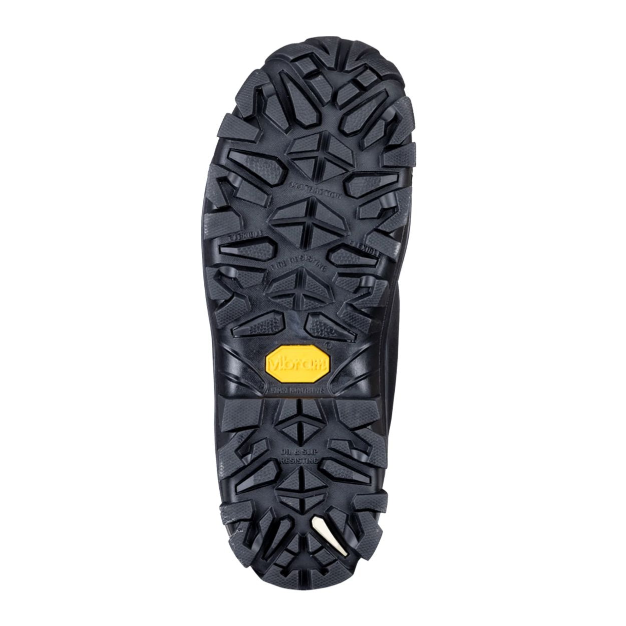 Black boot on a white background