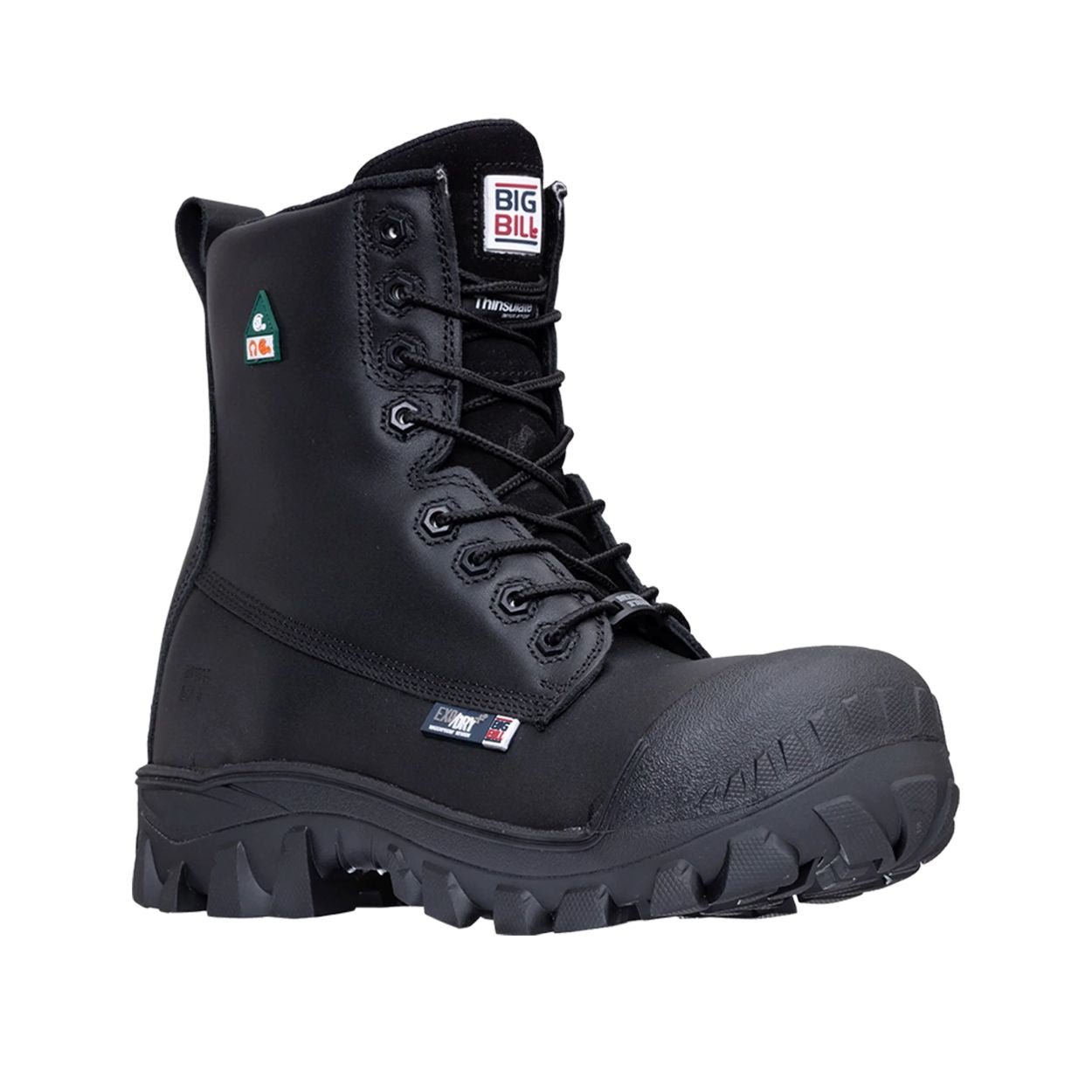 Black boot on a white background