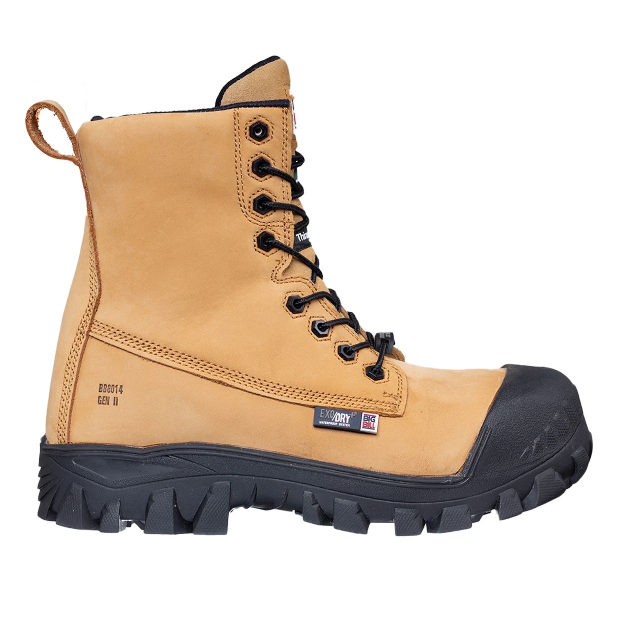 Nubuck boot on a white background