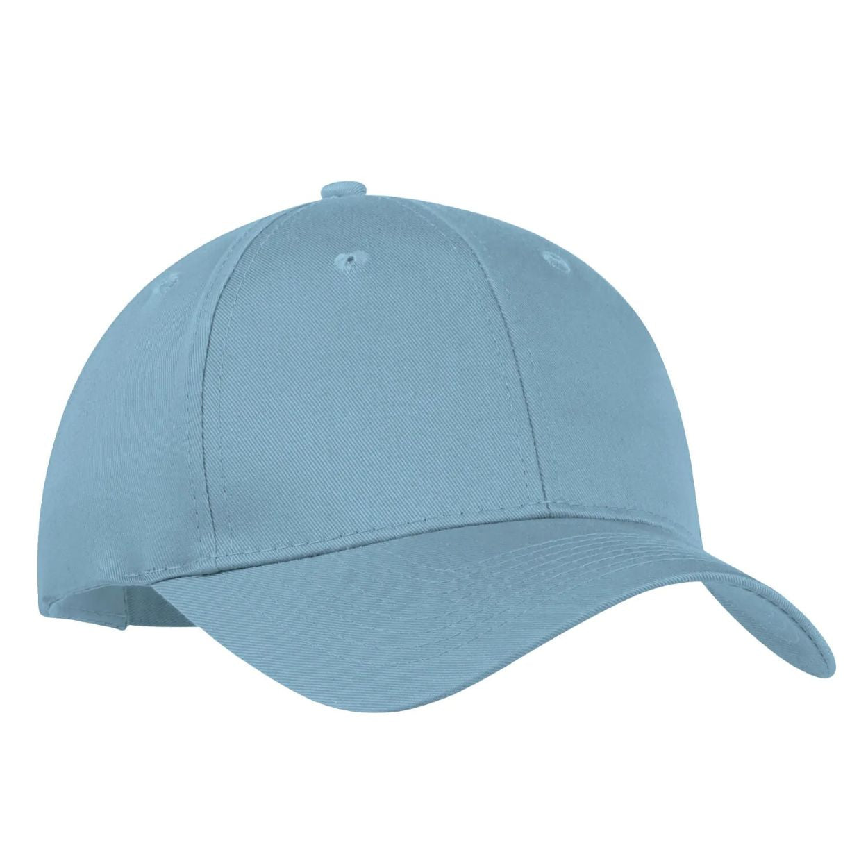 Light blue cap on a white background