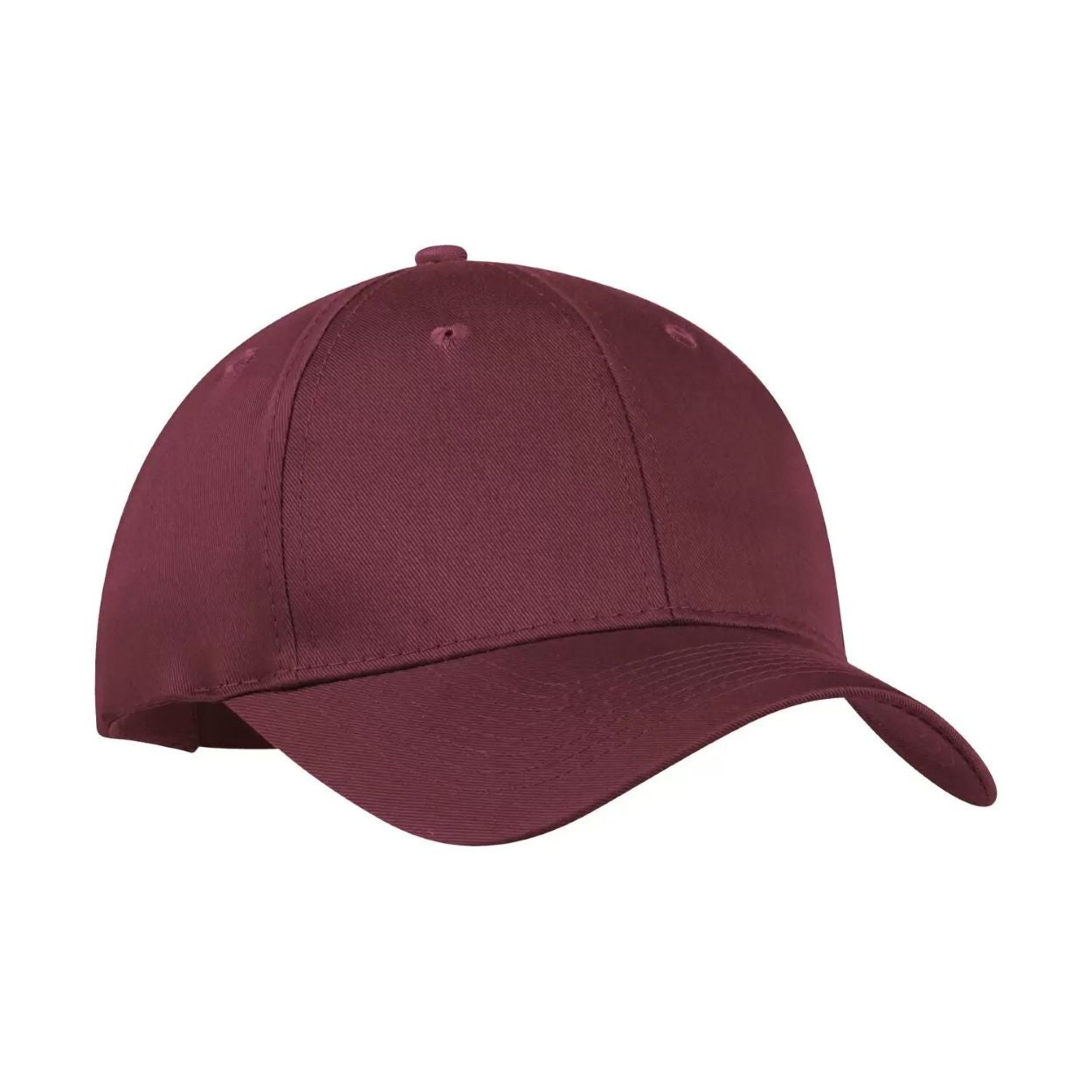 Maroon cap on a white background