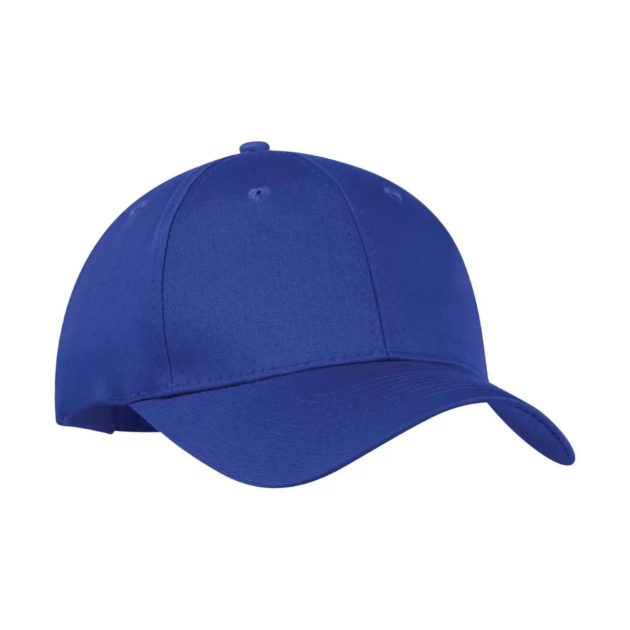 Royal blue cap on a white background