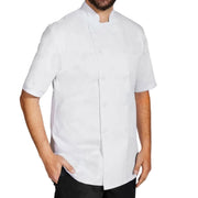 White chef coat on a white background