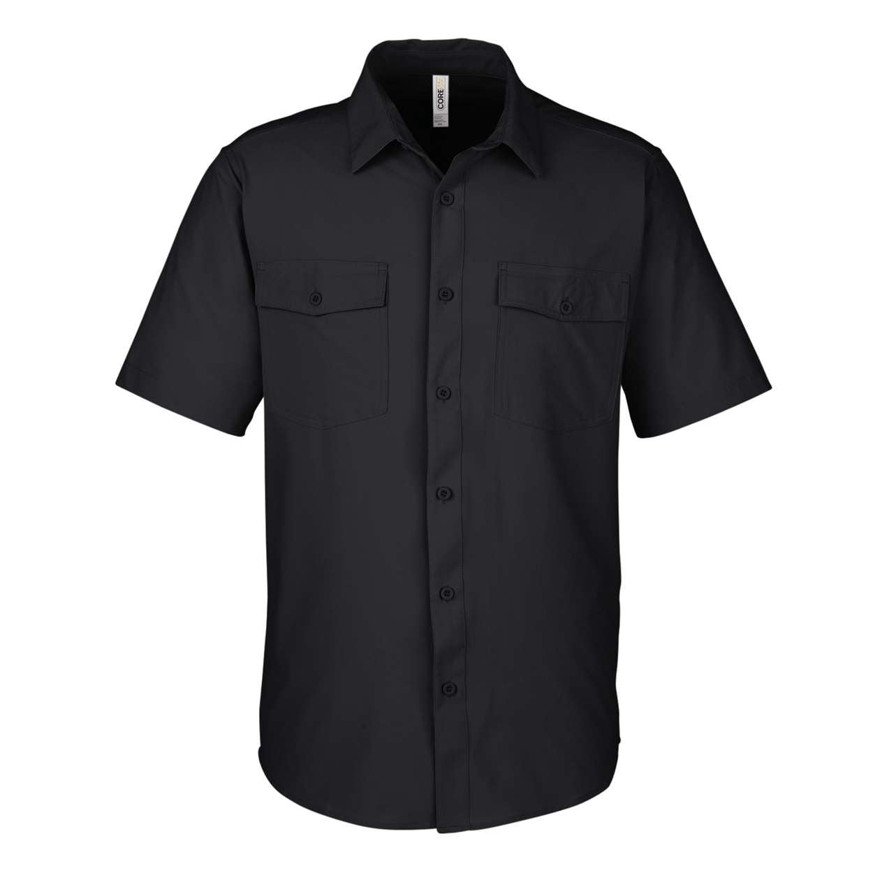 Black shirt on a white background
