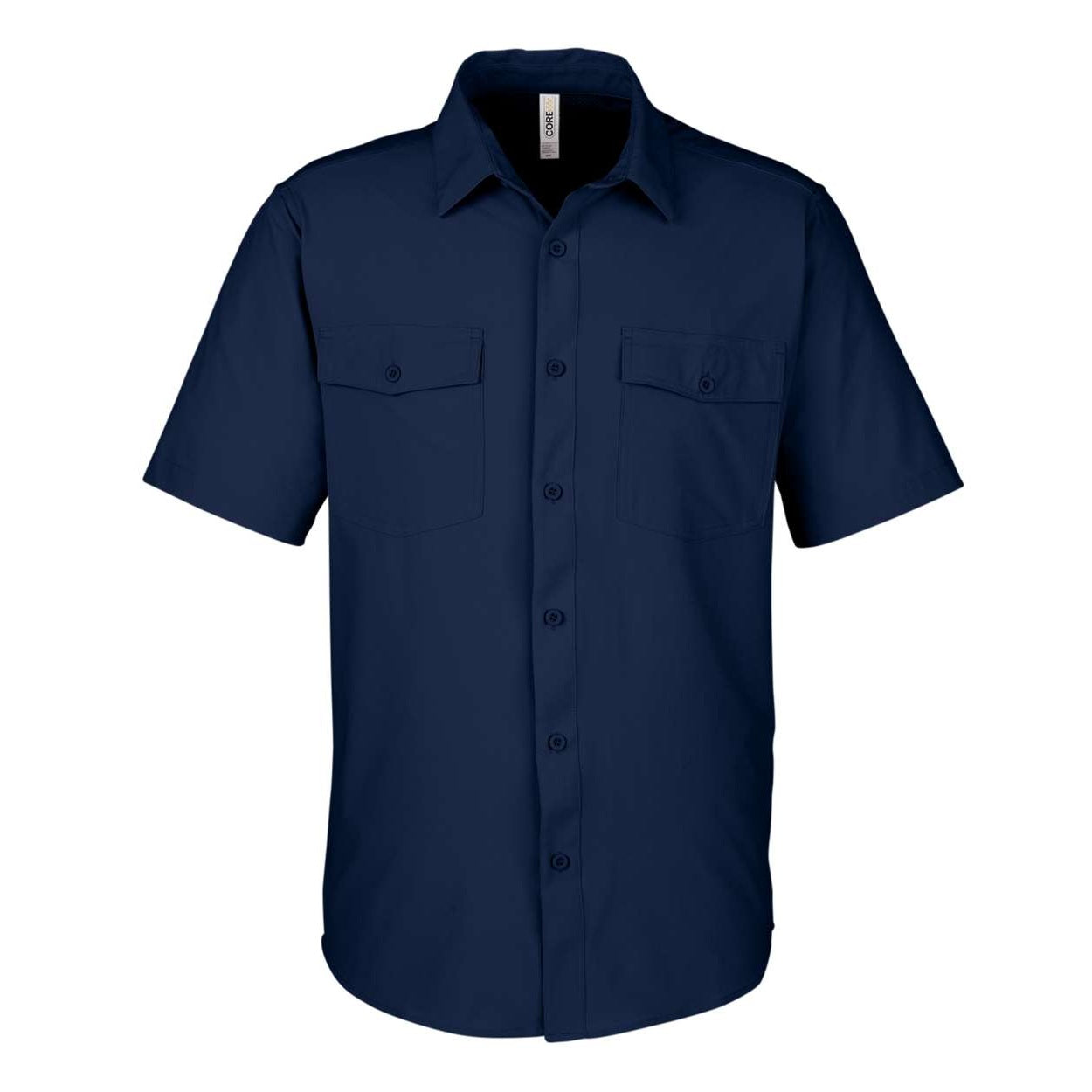 Classic navy shirt on a white background