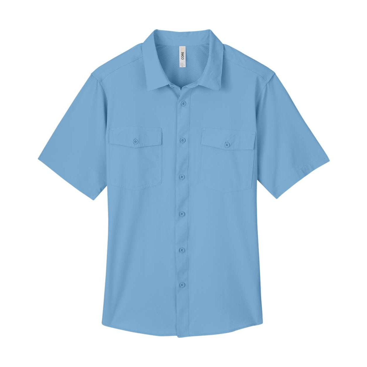 Columbia blue shirt on a white background