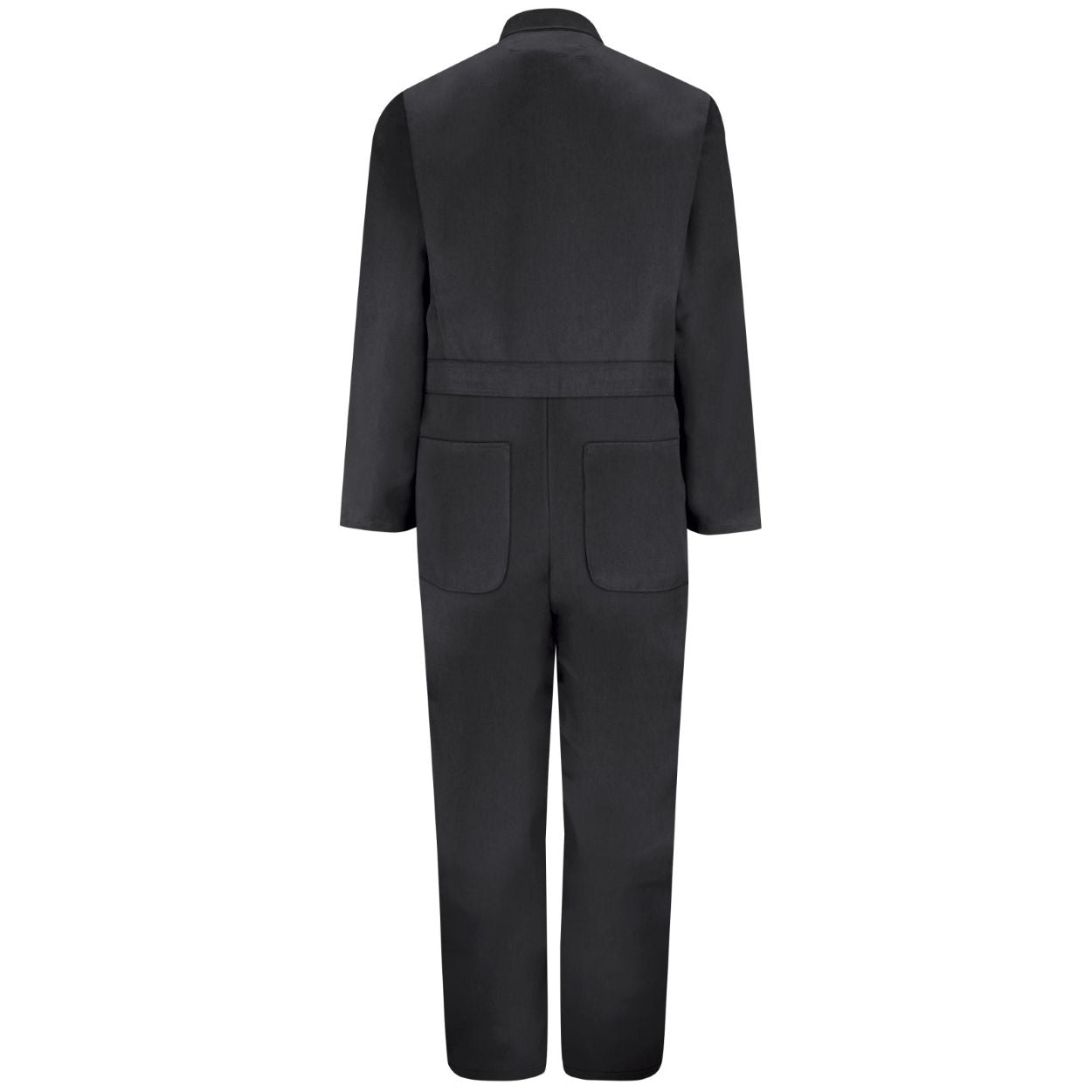 Black coveralls on a white background