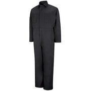 Black coveralls on a white background