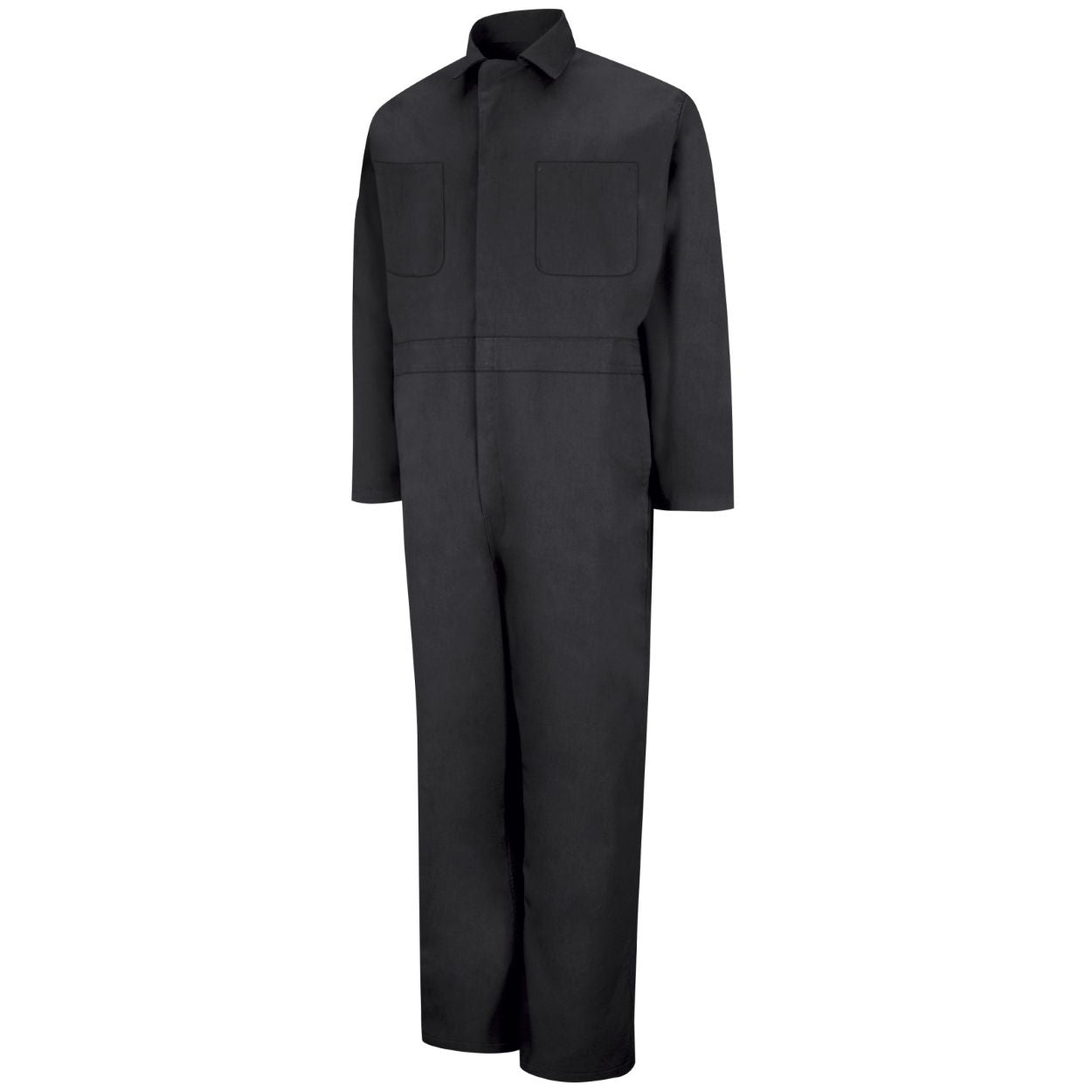 Black coveralls on a white background