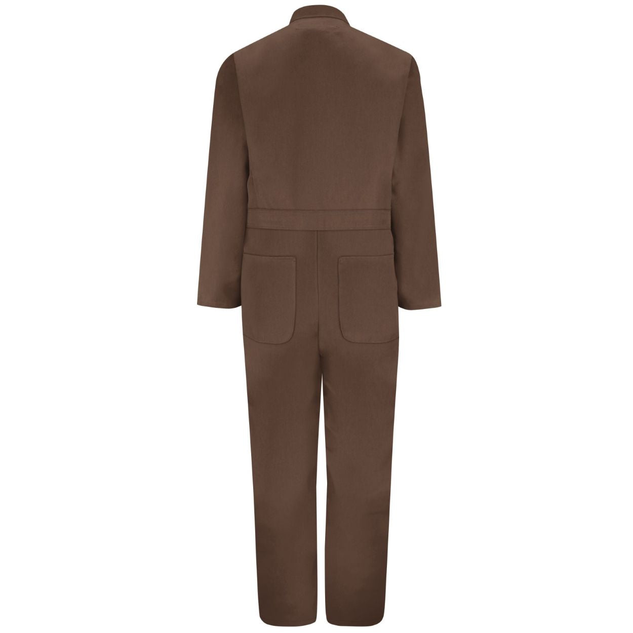 Brown coveralls on a white background