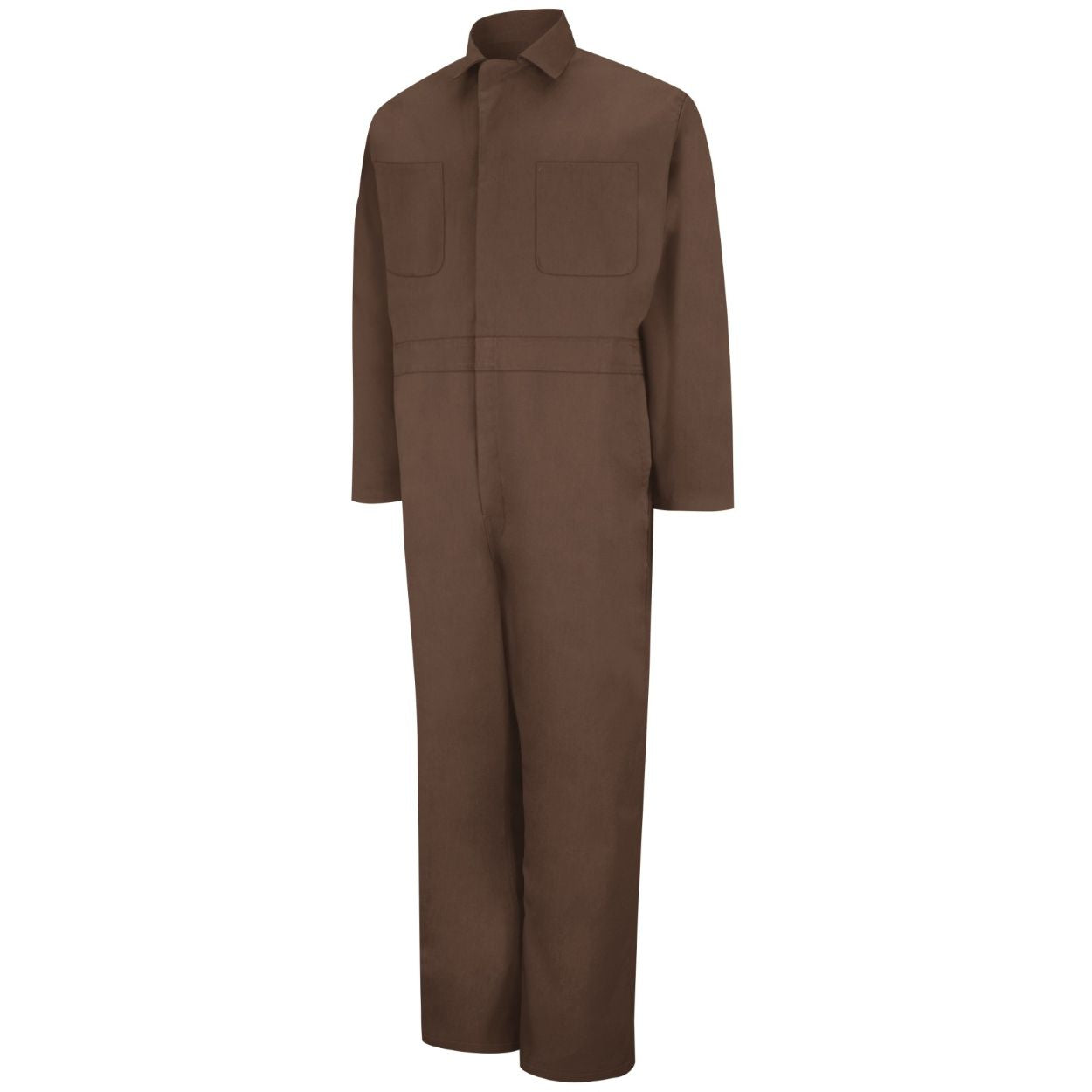Brown coveralls on a white background