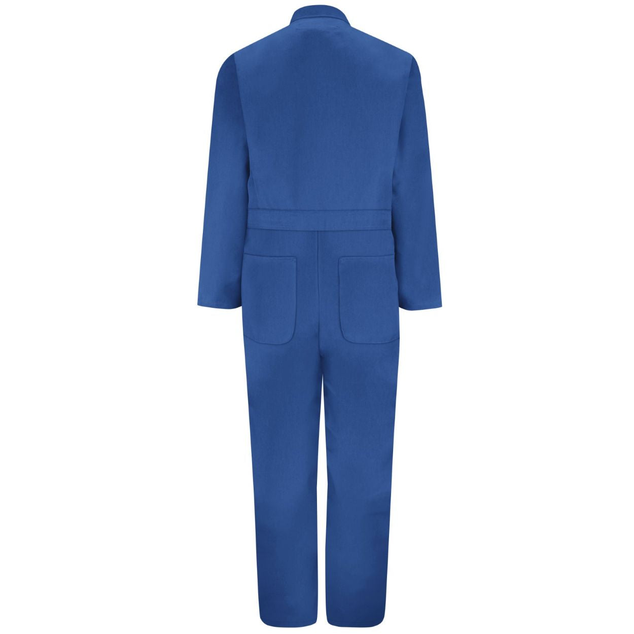 Electric blue coveralls on a white background