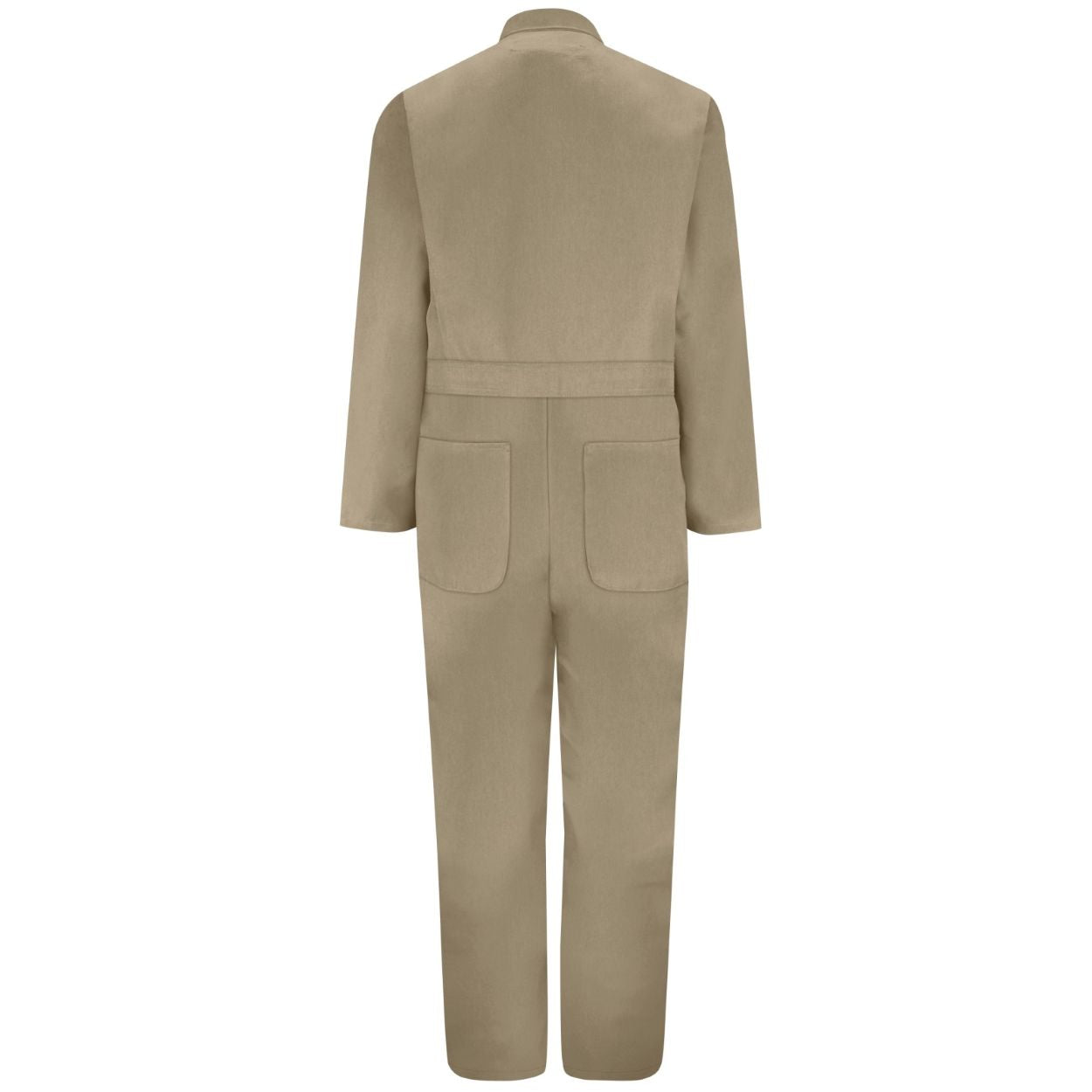 Khaki coveralls on a white background